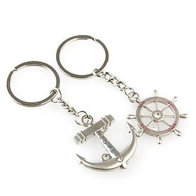 Leme e âncora chaveiro de metal em forma de par COD.:007