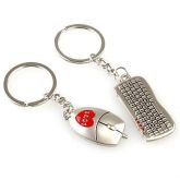 Mouse e teclado chaveiro de metal em forma de par COD.:006