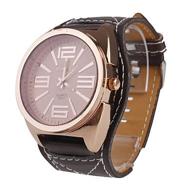 Relógio Quartz Unisexo com Bracelete Pele PU COD.:002